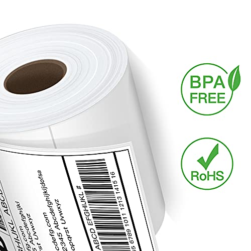POLONO Label Printer - 150mm/s 4x6 Green Thermal Label Printer, POLONO 4"×6" Direct Thermal Shipping Label, 220 Labels/Roll, Compatible with Amazon, Ebay, Etsy, Shopify and FedEx