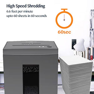 WOLVERINE High Security 10-Sheet Micro Cut Shredder SD9612 - 40 Mins Run Time, 6 Gallon Bin