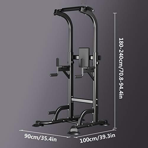 YOT Power Tower Pull Up Bar with Back Elbow Support Height Adjustable Dip Stand Station for Home Gym Strength Training Workout Equipment 880LB Max Capacity