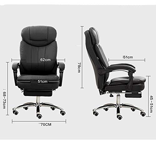 LJFYXZ Racing Gaming Computer Office Chair Home boss Chair 180° Large Angle Reclining Comfortable headrest Double backrest Lift Chair Load-Bearing 250kg Black