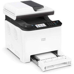 Ricoh M C250FWB Digital Color Multifunction Laser Printer, 25 Color ppm, 600x600 dpi, Standard 250 Sheets Input Tray - Print, Copy, Scan, Fax