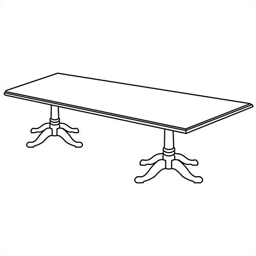 DMi Furniture DMi Governors Rectangular 10' Conference Table in Mahogany