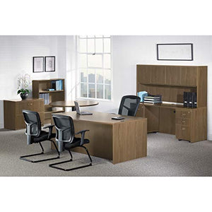 Lorell 69996 Essentials Conference Table, Walnut Laminate
