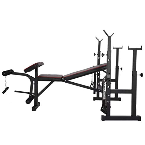 DD-upstep Weight Bench - with Strength Training Equipment Press Squat Rack Barbell Rack | Squat Rack Weightlifting Bench Full-Body Workout Equipment | Olympic Weight Bench【US Stock】