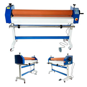 EQCOTWEA Cold Laminator, Max 1in Thickness, Electric/Manual Dual-use, 63in - Vinyl Photo Film