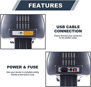 CO-Z Vinyl Cutting Machine with Stand, 28Inch Digital Graphtec Vinyl Printer Cutting Machine, Vinyl Plotter Machine T-Shirt Decal Bundle Banner Sign Making Tools