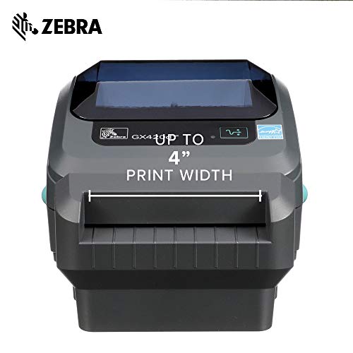 Zebra GX420d Direct Thermal Desktop Printer Print Width of 4 in USB Serial and Parallel Port Connectivity Includes Cutter GX42-202512-000