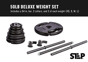 Club Quality 4-Weight Deluxe Barbell Set, 60 lbs (Includes The bar)