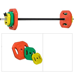 Barbell Plates 40 lbs Weight Adjustable Barbells Small Barbell Set with 1.3 Meters Connector for Home Gym Fitness Lifting Exercise Workout Strength Training Equipment