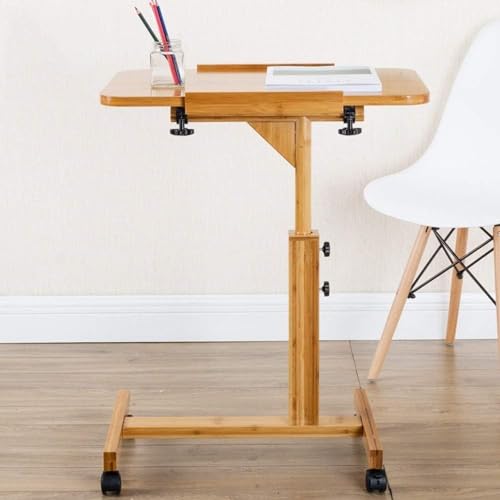 GaRcan Height Adjustable Mobile Laptop Stand Desk Rolling Cart, Adjustable Height