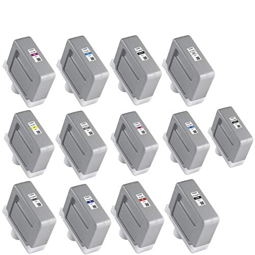 Canon PFI-1300 330ml Pigment Ink for imagePROGRAF Large Format Printer - Includes Photo Black, Cyan, Magenta, Yellow, Photo Cyan, Photo Magenta, Gray, Photo Gray, Red, Blue, ChromaOpt, 2X Matte Black