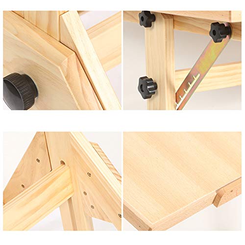 XIONGGG Solid Wood Drawing Desk, Liftable Drafting Table, Tiltable Craft Table for Artwork, Graphic Design, Reading, Writing