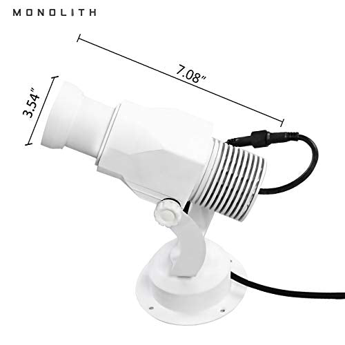 15W LED Custom Image GOBO Logo Projector Light with Manual Zoom&Focus Customized Gobos for Indoor Use Company Hotel Restaurant Advertising Signs, White