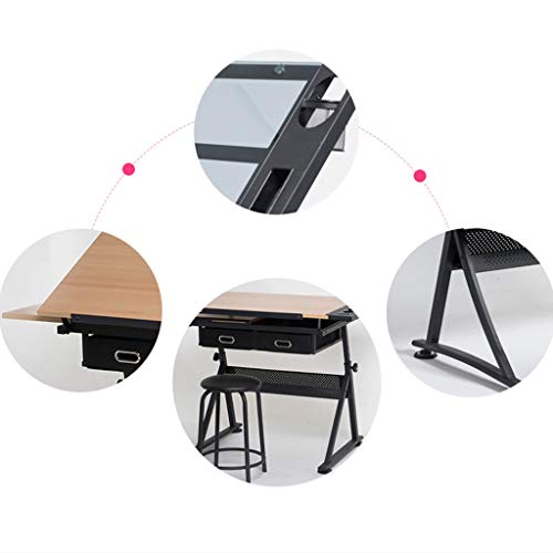 Adjustable Drawing Craft Table,with Adjustable Height for Art Design Drawing Writing Painting Crafting Drafting Work and Study