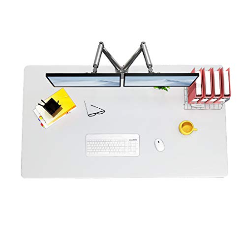 48 inch Electric Height Adjustable Standing Desk, Gaming Computer Workstation Home Office Sit Stand Up Desk with 3 Memory Key (White Frame/White Desktop)