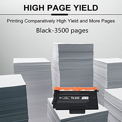 (6 Pack, Black) TN820 TN-820 Compatible Toner Cartridge Replacement for Brother DCP-L5650DN MFC-L6700DW L6750DW L5700DW L5800DW L5900DW L6800DW L6900DW HL-L6250DW L6300DW L5100DN L5200DW/DWT Printer