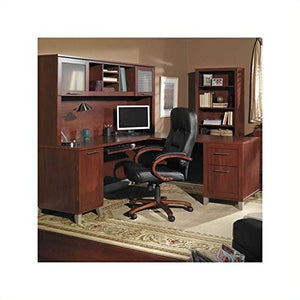 Bush Furniture Somerset 4 Piece 71" L-Shape Office Set in Hansen Cherry