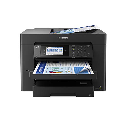 Epson WorkForce Pro WF-7840 Wireless All-in-One Wide-format Printer with Auto 2-sided Print up to 13" x 19", Copy, Scan and Fax, 50-page ADF, 500-sheet Paper Capacity, 4.3" screen, Works with Alexa