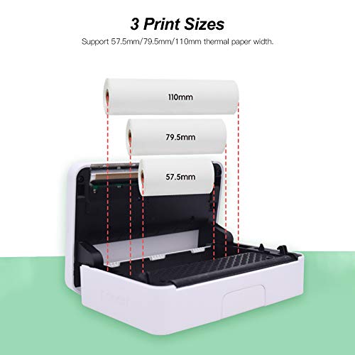 Portable BT Wireless Thermal Printer 300dpi - Smartphone Laptop Support