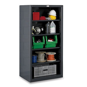 Strong Hold Dark Gray Closed Shelving Unit 60"x24"x72", 1650 lb. Capacity