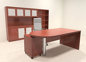 UTM Furniture 5pc Modern Contemporary Executive Office Desk Set, RO-ABD-D35