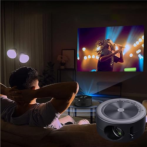 Byikun Portable 1080P Full HD Outdoor Movie Projector with USB HDMI Interface & Remote Control