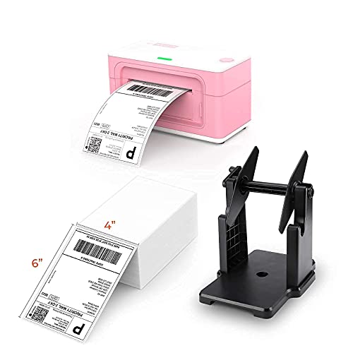 MUNBYN Label Printer with Pack of 500 Label Paper, Paper Holder, Thermal Printer for Barcodes-Labels Labeling, Compatible with UPS, FedEx, Amazon, Ebay, Etsy, Shopify,etc