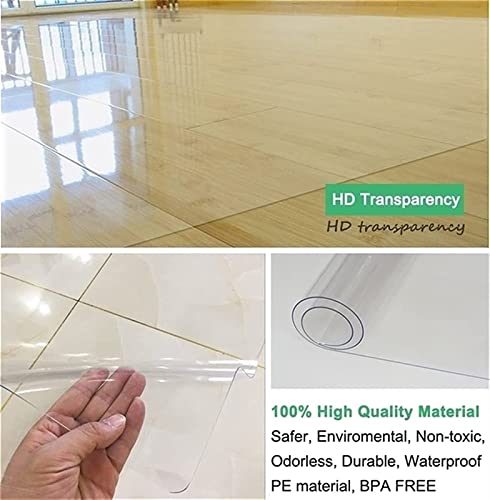 Clear Chair Mat, PVC Office Floor Protector Non-Slip Transparent Carpet Protector - 120x400cm