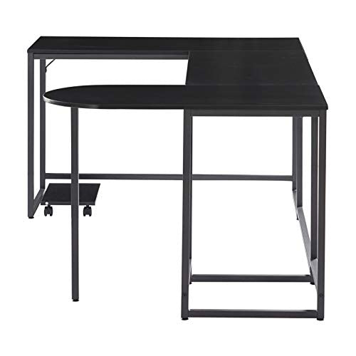 A-hyt Modern Free Style Workstation Desk, Base Office Biz Desk, Bivalent Study Desk, Industrial Corner Desk with CPU Bracket, U-Shaped Computer Desk Simple and Stylish