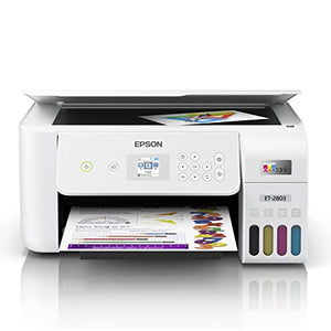 Epson EcoTank ET-28 03 All-in-One Wireless Color Inkjet Cartridge-Free Supertank Printer - Print Copy Scan - Voice-Activated Printing - Mobile Printing - 1.44" Color LCD - Print Up to 10 ppm