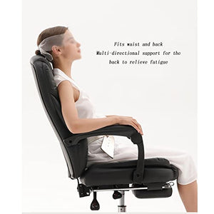HUIQC Managerial Executive Office Chair with Linkage Armrest and Footrest, Adjustable Height - Ergonomic Computer Gaming Swivel Seat