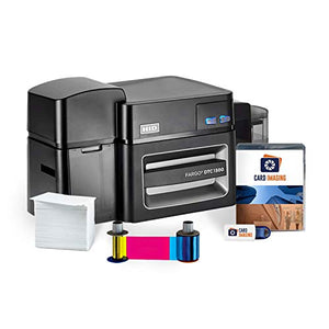 Fargo DTC1500 Dual Side ID Card Printer & Supplies Bundle with Card Imaging Software 51405