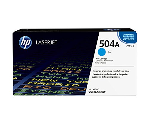 HP 504A (CE251A) Cyan Toner Cartridge for HP Color LaserJet CP3525 CM3530