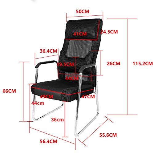 BALAMI Executive Mesh Office Chair with Sled Base