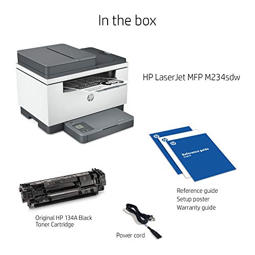 HP LaserJet MFP M234sdw Wireless Black & White All-in-One Printer, with Fast 2-Sided Printing (6GX01F)