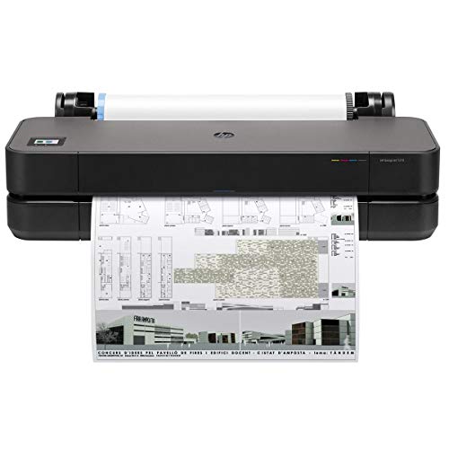 HP DesignJet T210 Large Format Printer, 24" Color Inkjet Plotter, Wireless, Bundle with HP 712 29ml Cyan Ink Cartridge, HP Universal Matte Bond Inkjet Paper