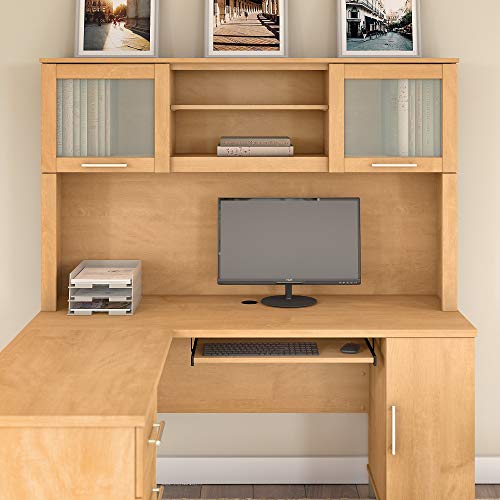 Bush Furniture Desk Hutch, 60W, Maple Cross