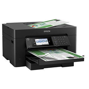 Epson Workforce Pro WF 7820C Wireless Wide-Format All-in-One Color Inkjet Printer for Home Office - Print, Scan, Copy, Fax - 25 ppm, 4800 x 2400 dpi, 250-Sheet, 4.3" LCD, Auto 2-Sided Printing