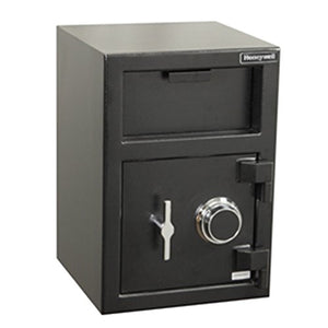 Honeywell - 5911 Steel Depository Security Safe with Spy-Proof 4 Digit Combination Lock, 1.06 Cubic Feet, Black