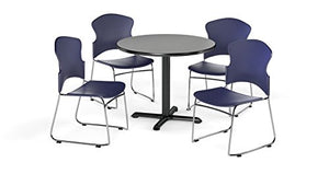 OFM PKG-BRK-035-0008 Breakroom Package, Gray Nebula Table/Navy Chair