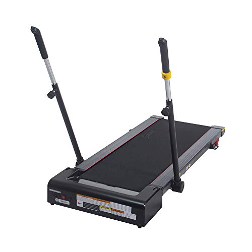 Sunny Health & Fitness Slim Folding Treadmill Trekpad with Arm Exercisers - SF-T7971, Black