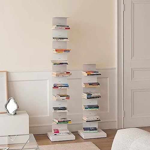 PIcube Metal Invisible Book Tower Book Rack Shelf Storage Display Stand - Green, Size 8