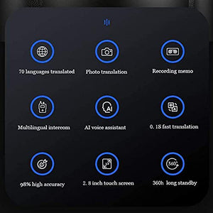 AkosOL Language Translator Device - 2.8 Inch Touch Screen - Supports 106 Languages & 70 Accents - Instant Translation for 200+ Countries
