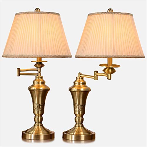 Simple Metal Copper Folding Lamp Led Lamp Reading Work Learning Piano Desk Lamp Bedside Desk Lamp 356 615Mm, Household
