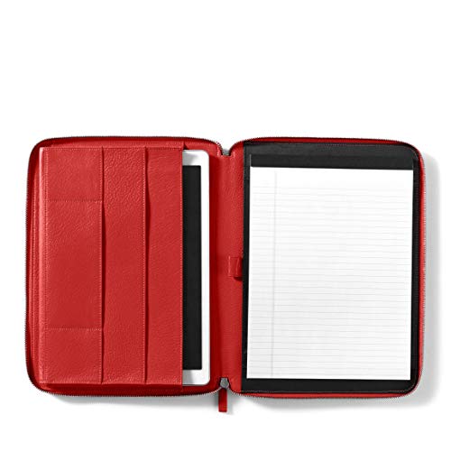 Leatherology Scarlet Tablet Portfolio Padfolio Compatible with 12.9 Inch iPad Pro