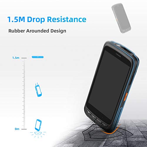 Android Barcode Scanner Pistol Grip MUNBYN Handheld with Zebra 2D/QR/1D Scanner, IP65 Rugged, 4G WiFi GPS Mobile Computer, 5.2'' Touch Screen for Warehouse Inventory Management