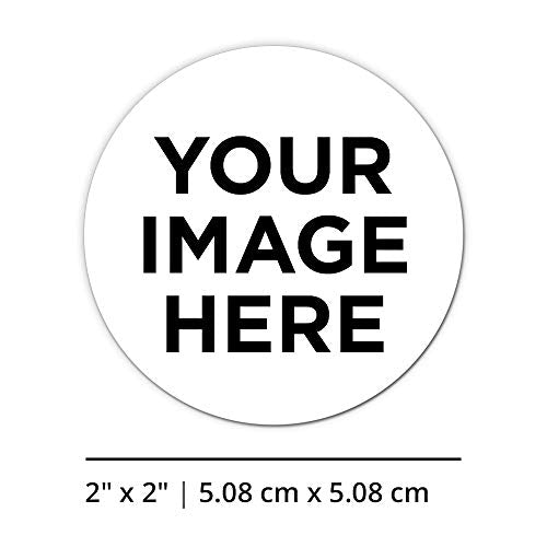 3000 Round Custom Glossy Durable Roll Label Stickers 2" x 2" for Products, Packaging, Bottles, Branding or Events. Upload Your own Image, Logo, Or Design
