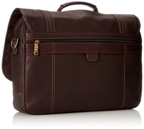 Samsonite Colombian Leather Flapover Briefcase, Brown, One Size