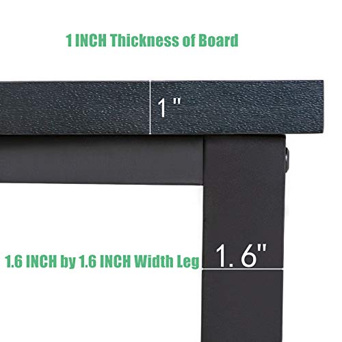 Computer Desk 47" Modern Sturdy Office Desk PC Laptop Notebook Writing Table for Home Office Workstation with Storage Bag,Black