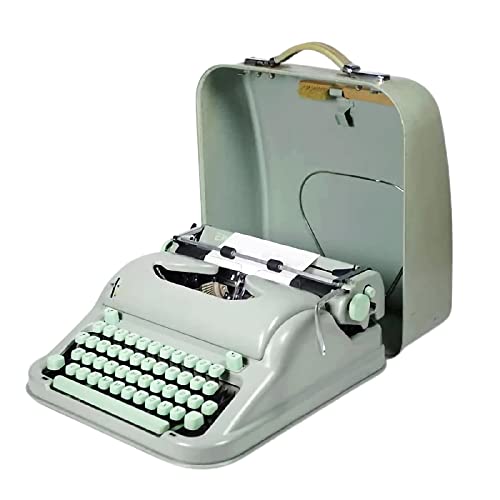 Amdsoc Rare Typewriter - Antique Mechanical Literature Art - Green